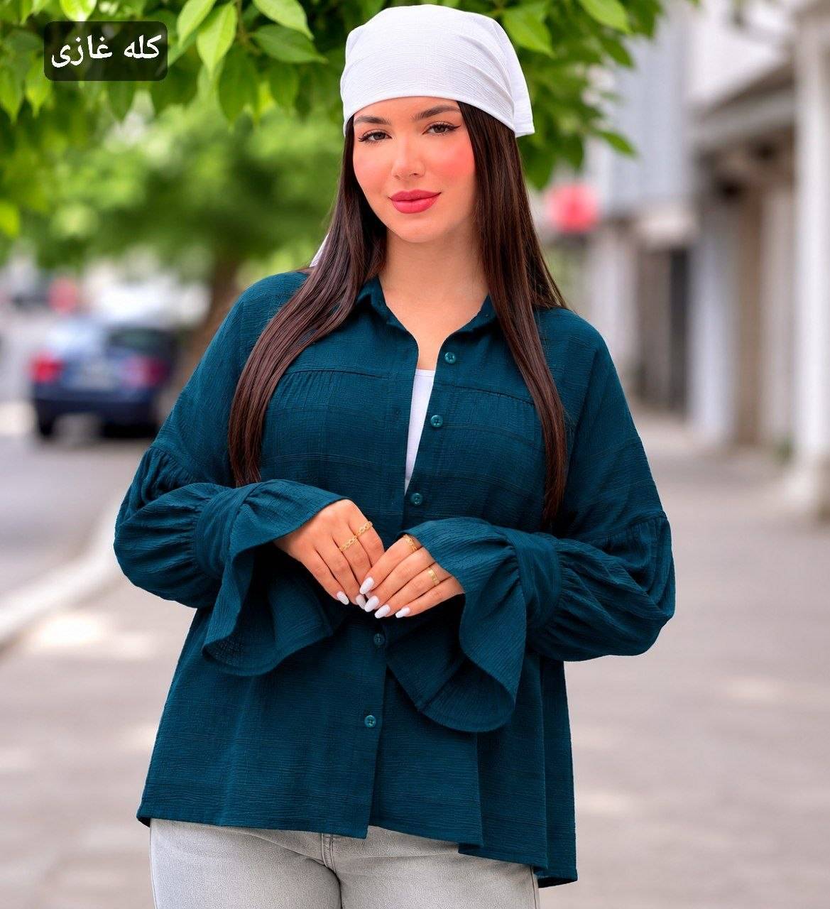 مانتو آستین شیپوری مرسده