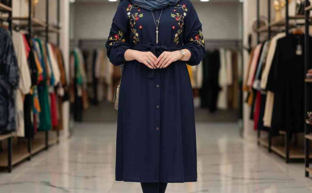 مانتو گلدوزی زنانه باران